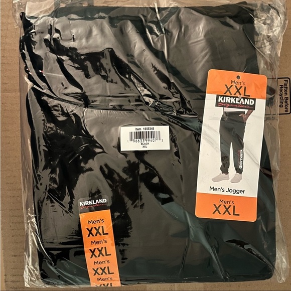 Kirkland Signature Pants Kirkland Signature Mens Logo Jogger Black